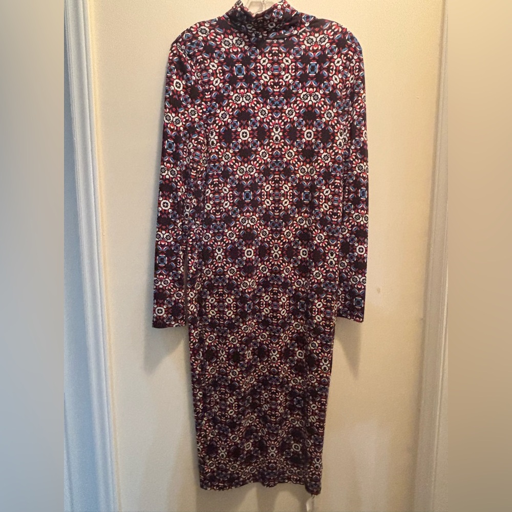 NWT Yumi Kim Multicolor Geometric Long Sleeve Dress